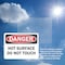 Signmission Hot Surface Sign, 7 in H x 10 in W, Plastic, Hot Surface Do Not Touch OS-2PACK-DS-P-710-L-19398 - alternate 6